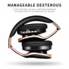 Bezprzewodowe słuchawki Bluetooth - redukujące hałas - składane - stereo bas - regulowane słuchawki z mikrofonemSłuchawki