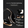 Bezprzewodowe słuchawki Bluetooth - redukujące hałas - składane - stereo bas - regulowane słuchawki z mikrofonemSłuchawki