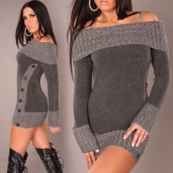 Bawełna & wełna - długi ciepły sweterBluzy & Swetry