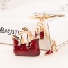 Two crystal red bags & high-heeled shoe - keychainKeyrings