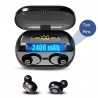 V11 TWS - słuchawki Bluetooth V5 - wyświetlacz LED - bezprzewodowe - wodoodporne słuchawki stereo 9D z mikrofonemSłuchawki