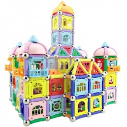 Magnet sticks with metal balls - magnetic blocks - castle building construction - educational toyEducational