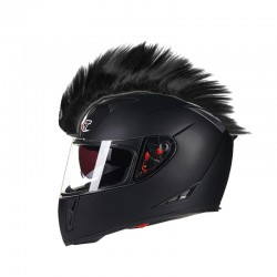 Punk style hair for motorcycle & ski helmetsLights