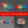 N35 - magnetyczne pinezki neodymowe - magnesy na lodówkę - 14 sztukMagnesy na lodówkę