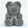 Różany miś - niedźwiedź wykonany z róż nieskończoności z brylantami - 25 cm - 35 cmWalentynki