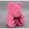 Różany miś - niedźwiedź wykonany z róż nieskończoności z brylantami - 25 cm - 35 cmWalentynki