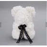 Różany miś - niedźwiedź wykonany z róż nieskończoności z brylantami - 25 cm - 35 cmWalentynki