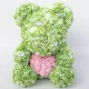 Różany miś - niedźwiedź wykonany z róż nieskończoności z sercem - 25 cm - 35 cmWalentynki