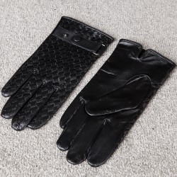 Ciepłe zimowe rękawiczki z prawdziwej skóryRękawiczki