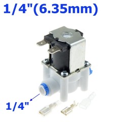 Plastic solenoid valve - 1/4"-3/8" hose pipe - quick connection RO water reverse osmosis system