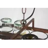 Vintage - wiszący uchwyt na butelki - żelazna lampa sufitowa - E27 LEDŚwiatła