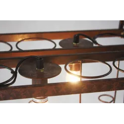 Vintage - hanging bottles holder - iron ceiling lamp - E27 LEDLights & lighting