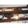 Vintage - wiszący uchwyt na butelki - żelazna lampa sufitowa - E27 LEDŚwiatła