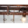 Vintage - wiszący uchwyt na butelki - żelazna lampa sufitowa - E27 LEDŚwiatła