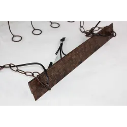 Vintage - wiszący uchwyt na butelki - żelazna lampa sufitowa - E27 LEDŚwiatła