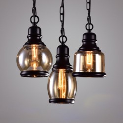 Retro żelazo & szkło - lampa LEDŚwiatła