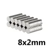 N35 magnes neodymowy 8 * 2 mm - mocny dysk 50 sztukN35